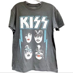 Kiss | Tops | Kiss Catalog Ltd Gray Graphic Tshirt | Poshmark